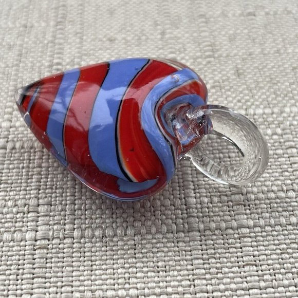 Women Necklace Pendant Heart Shape Red/ Purple Tone Pendant Jewelry - Picture 7 of 8